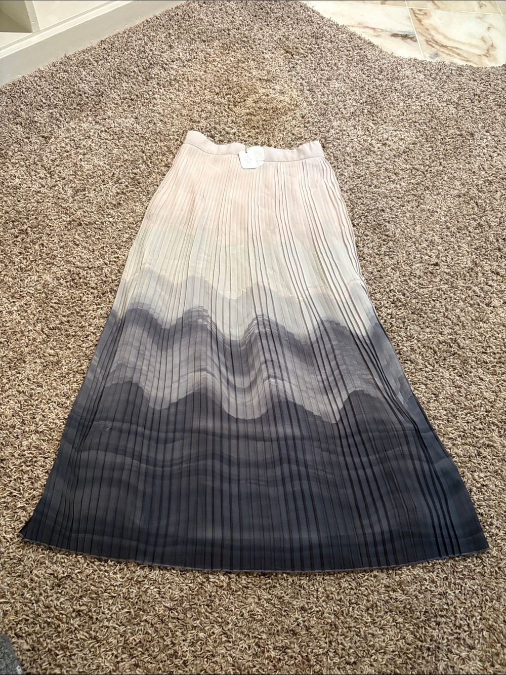 Eleventy Skirt 15 Smoke Melange Woman Grey blue wavy pattern NWT Size 38
